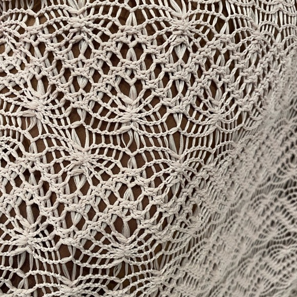 Anne Klein Tan Crocheted Sheath size 12 NWOT - Picture 3 of 5